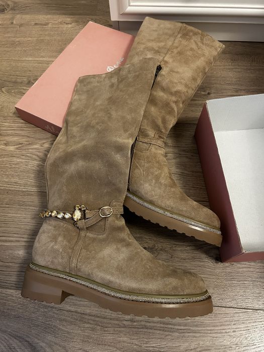 Alma En Pena cizme din piele bej