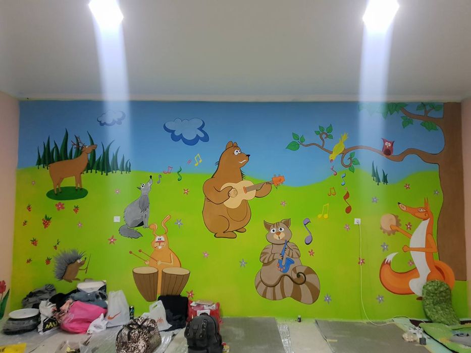 Rassom.Рассом.Devolga rasm chizish.Художник роспись стен