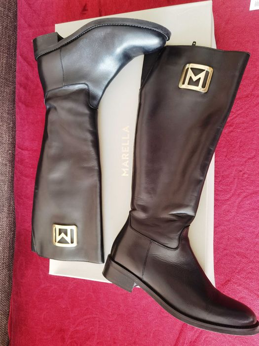 Черни ботуши MARELLA Delfino