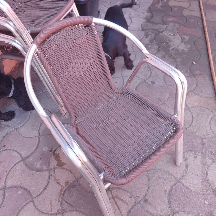Set scaune din aluminiu pentru terasă