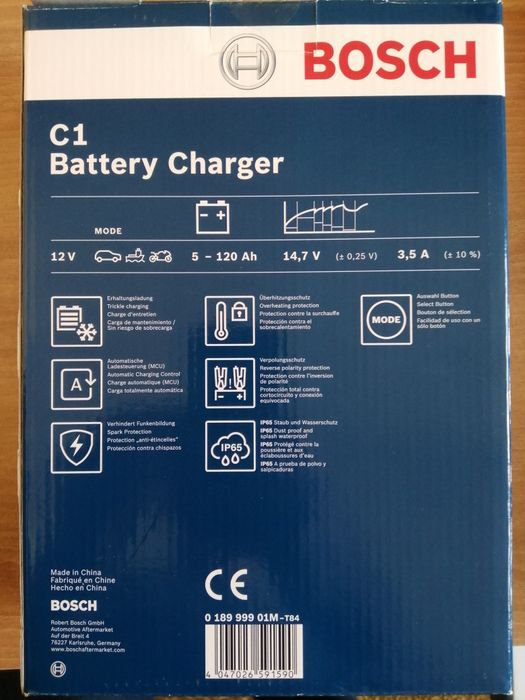 Зарядно за акумулатор BOSCH C1  12 V