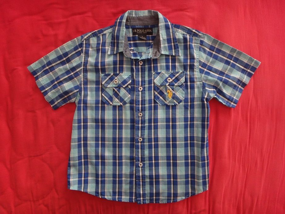 Нова детска карирана риза за момче U.S. POLO ASSN.