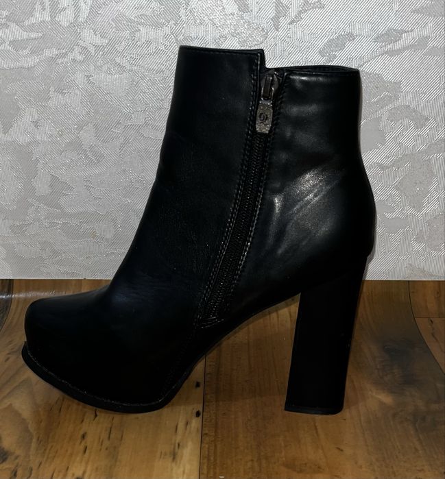 Полусопоги Черный с Каблуком