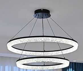 Стилни LED Полилеи пендели с 2 или 3 кристални ринга. Топ цени