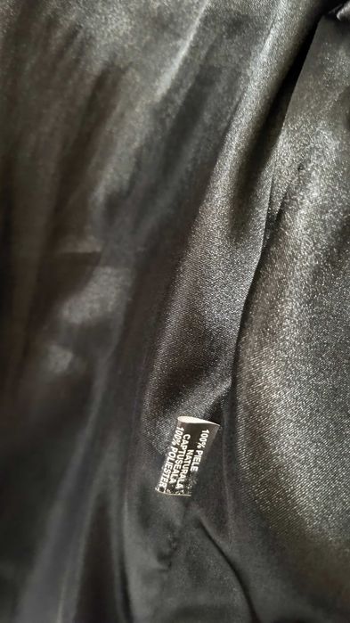 Дамско кожено сако черно