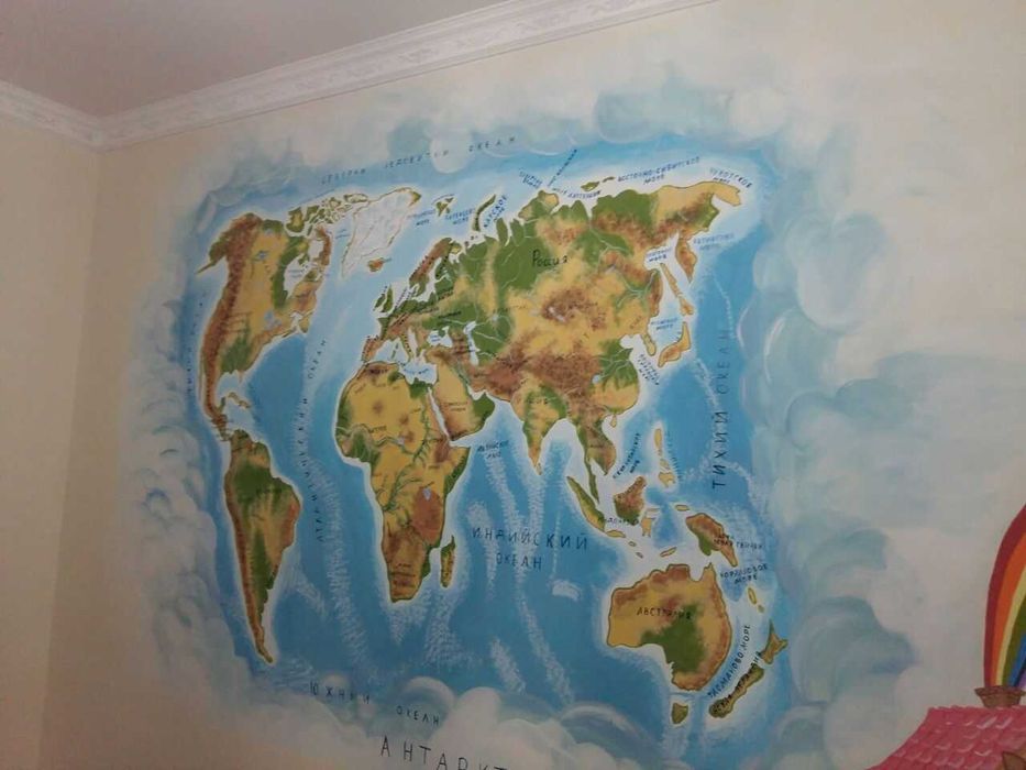 Роспись стен, потолков ,мебели. мурал,подъезды,детские площадки.