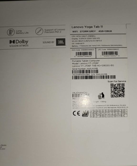 tableta Lenovo, noua, 11 inch