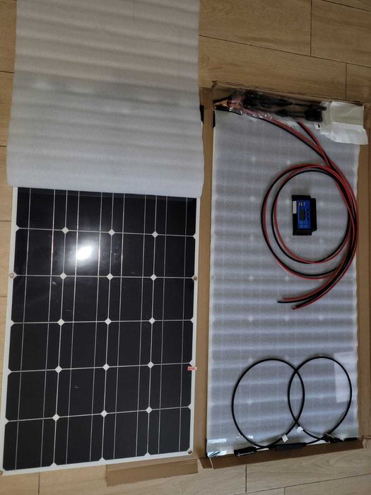 Kit panou solar flexibil 200w ( 2buc x 100w) , sistem fotovoltaic nou