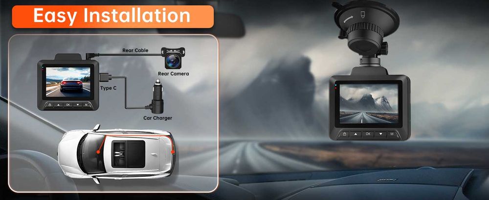 4K+1080P Dash Cam Front and Rear