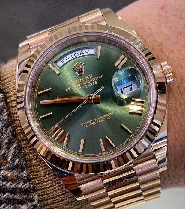rolex daydate olive dial