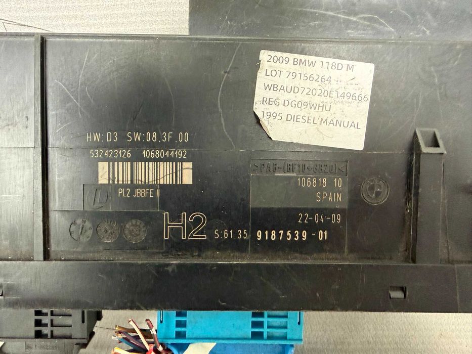 Calculator Caroserie / Modul JBBFE BMW Seria 1 E81 E87 (2 BUC.) 9187539 2009 / [2004-2011] / (5E3)