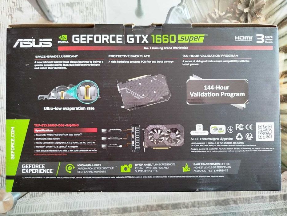Продавам ASUS TUF Gaming GeForce GTX 1660 SUPER OC Edition