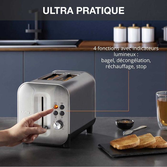 ПРОМО Нов Мощен Тостер Krups Excellence KH682D10, 850W с Гаранция