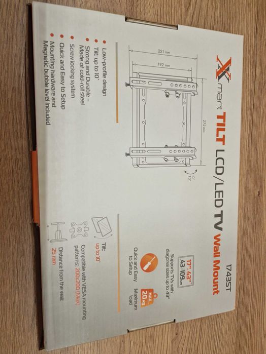 Стенна стойка за телевизор 43"