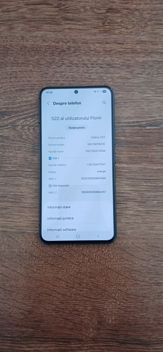 Samsung S22 de vânzare