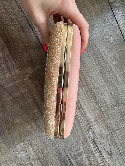 Розова бална чанта