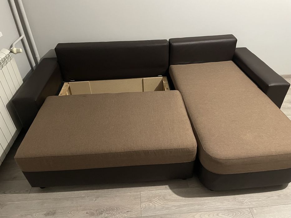 Ъглов диван с функция сън и две ракли