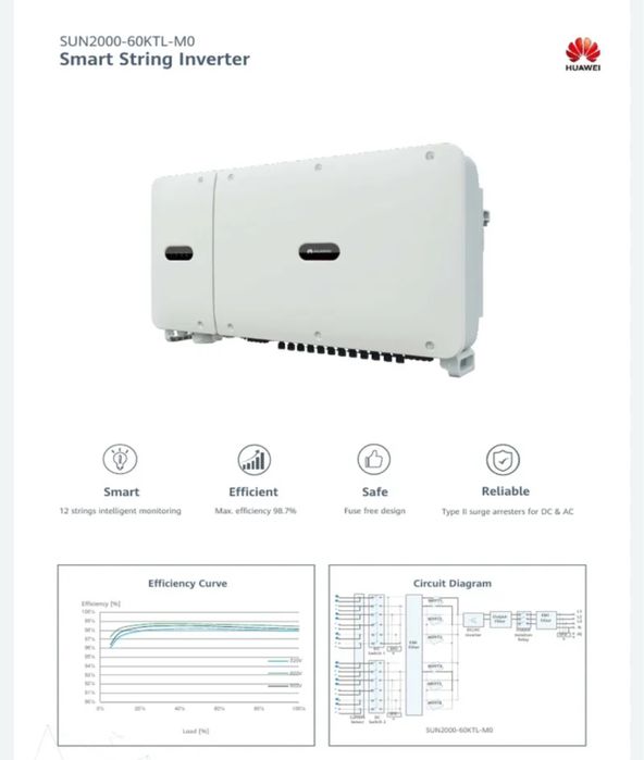 Huawei sun2000 60ktl m0 (Глобал версия )invertori sotiladi