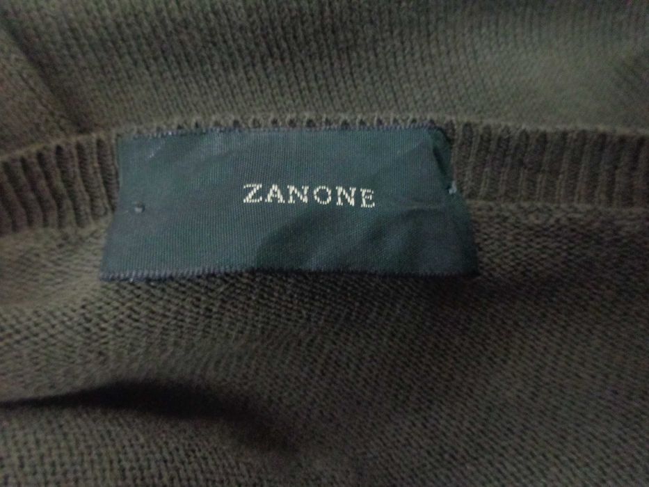 Pulover khaki Zanone bumbac marimea 52