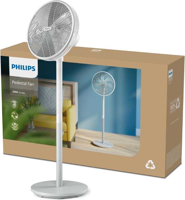 Вентилатор SERIES 2000 PHILIPS CX2550/00 45.0 W, 19 dB(A), ТАЙМЕР, БЯЛ