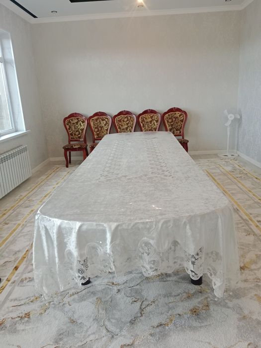 Стол 3.5-4м орындықтарымен 12шт
