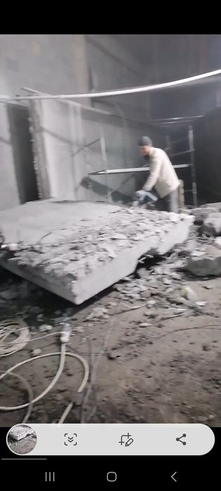 Перфоратор хизматлари, Демонтаж. Алмазда  бетон тешиш, Отбойные молот