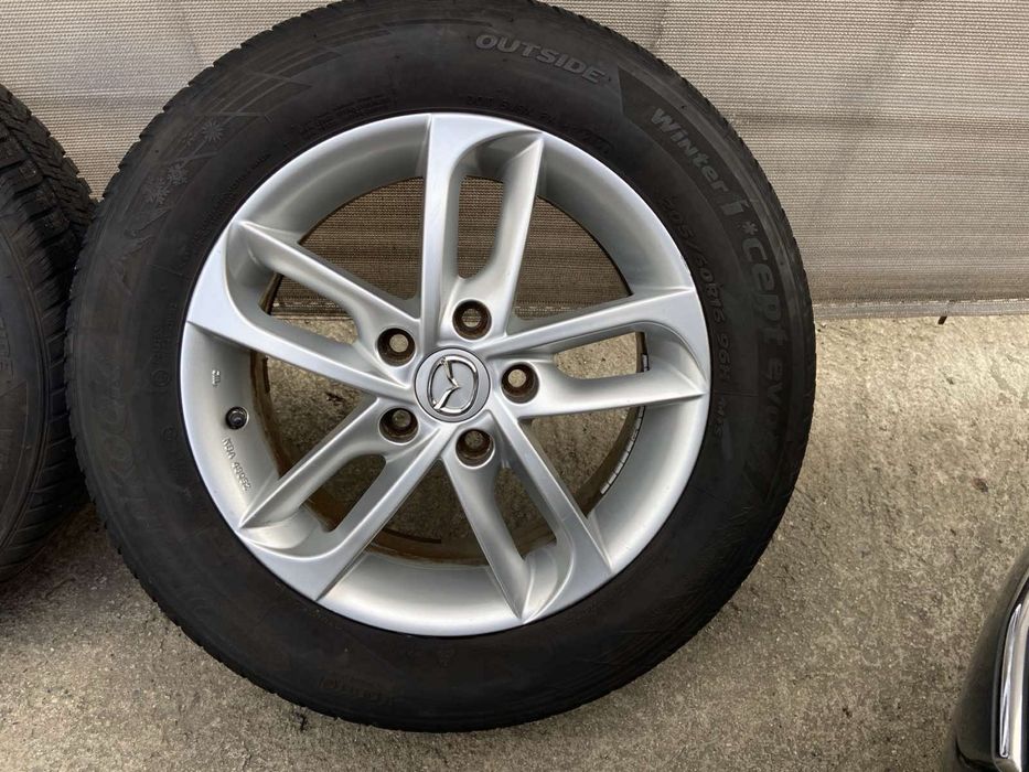 4бр. зимни гуми с алуминиеви джанти 205/60 R16 от Mazda 6 5x114.3