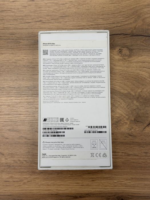 Iphone 16 Pro Max 256gb Black EAC