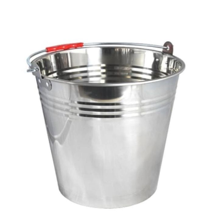 Galeata din Inox 10L cu maner rosu