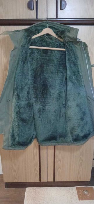 Мъжко зимно зелено яке с подплата