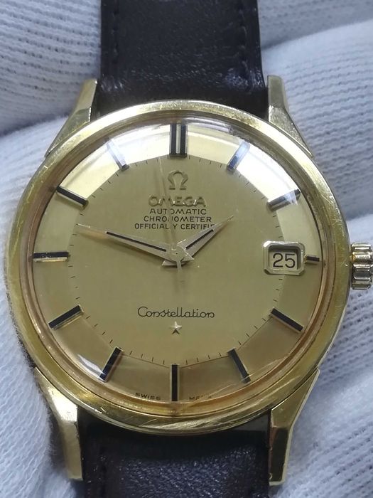 Ω OMEGA Constellation vintage,Gold 18k,Dog leg,Pie Pan,рядък,перфектен
