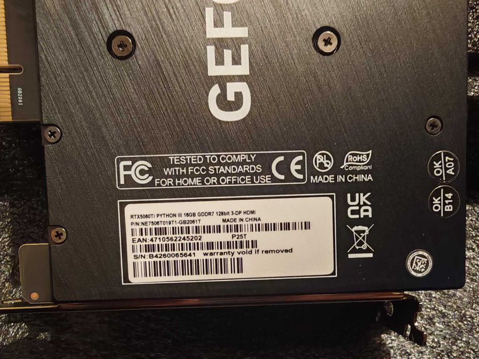 Видеокарта Gainward RTX 5060 Ti Python III OC, 16GB, GDDR7