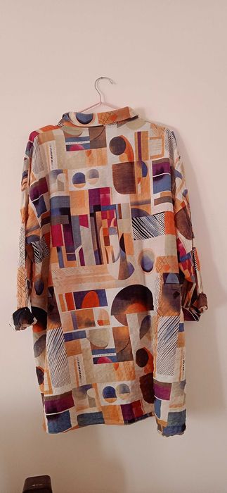 Блузка рубашка геометрический абстрактный рисунок