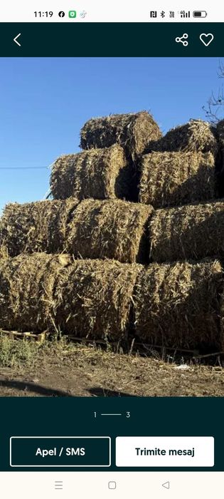 Vând baloți..de paie și tocătură tulei