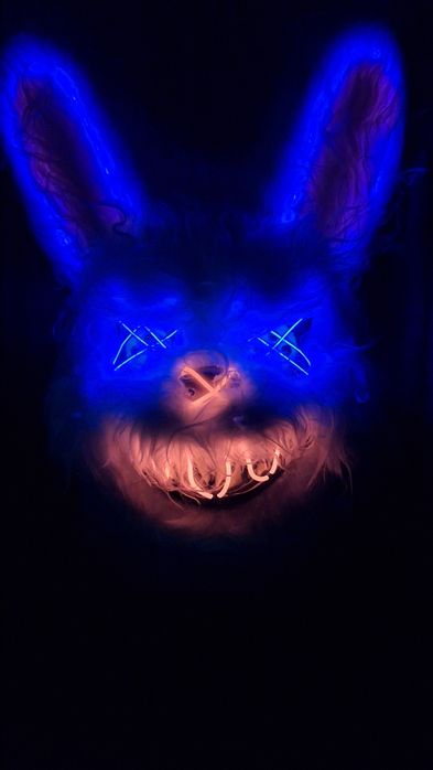 Светящиеся маски кролика. Карнавальная маска. Новогодняя маска