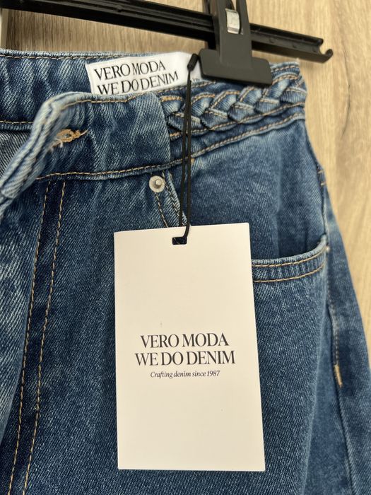 Blugi Vero Moda VMTessa High Rise Wide Leg - Talie Împletită - W28 L32