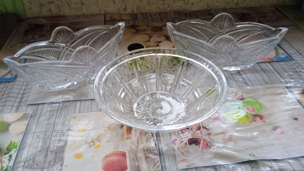 Вазочки- салатницы хрустальные