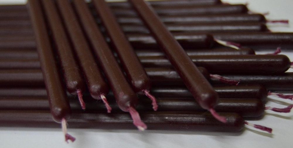 Свечи восковые Синие и фиолетовые