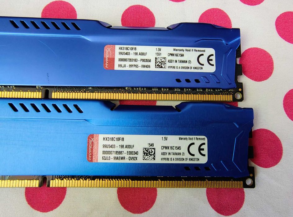 Kit Memorie Ram HyperX Fury Blue 16 GB (2 X 8 GB) 1866 Mhz.