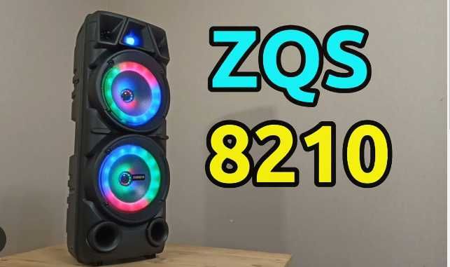 №1 Нова Cobra ZQS8210 2х8 40W ПРЕНОСИМА КАРАОКЕ КОЛОНА цветомузика ПРО