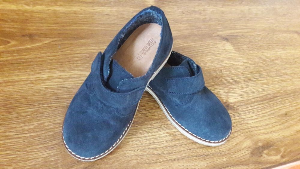 Pantofi zara piele marimea 23 albastrii inchis