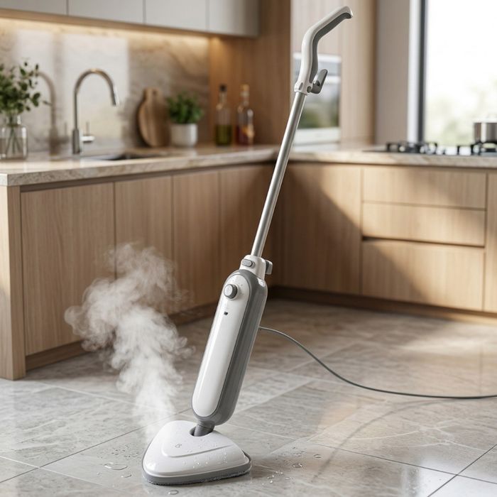 Мощен парен моп 1300W – дълбоко почистване, 25 г/мин пара и приставка