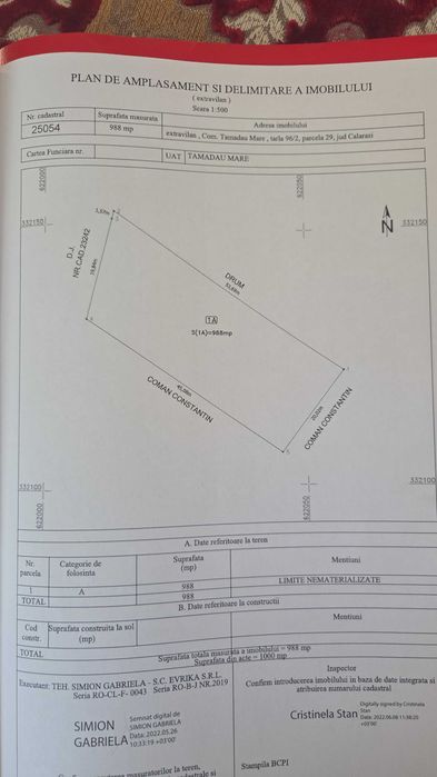Vînd loc de casă in sat Darvari comuna Tamadau Mare