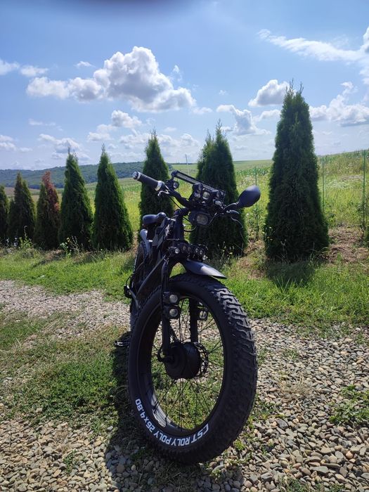 Bicicletă electrică fat bike 2 motoare