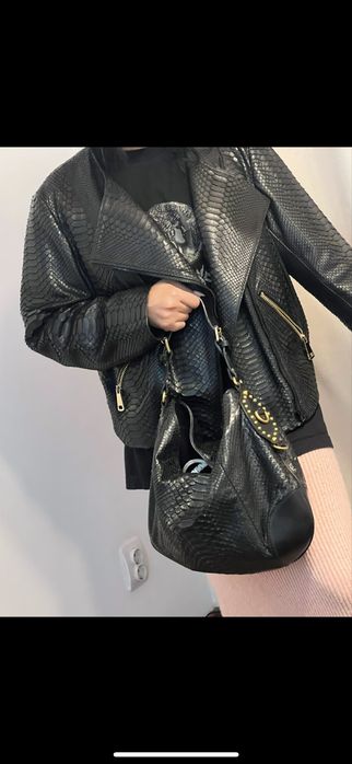 Vând geantă originală Gucci și geacă din piele de piton natural