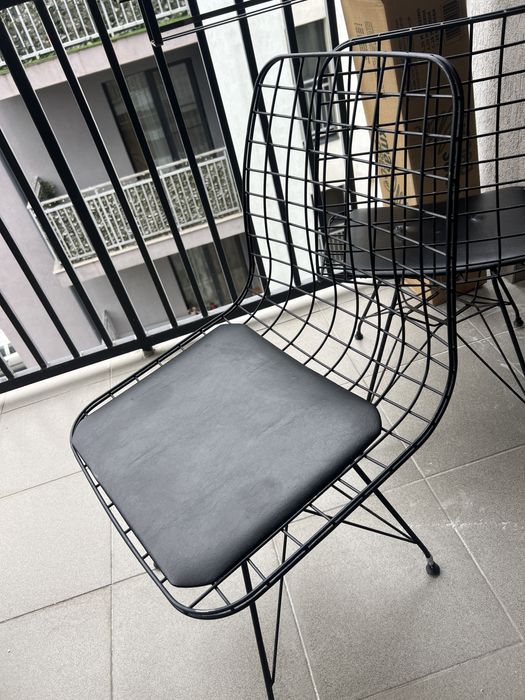 3 scaune metal industrial negru homs