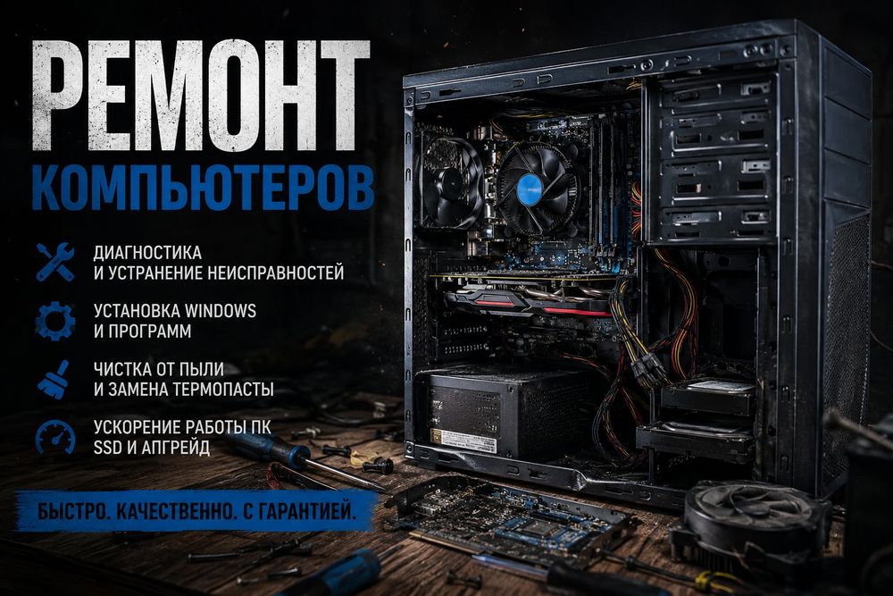 Установка windows. Чистка. Сборка. Видеонаблюдение