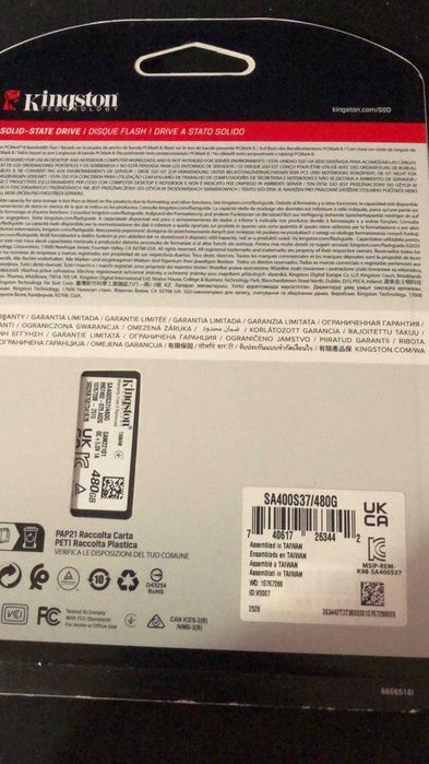 SSD NOU Kingston 480 GB