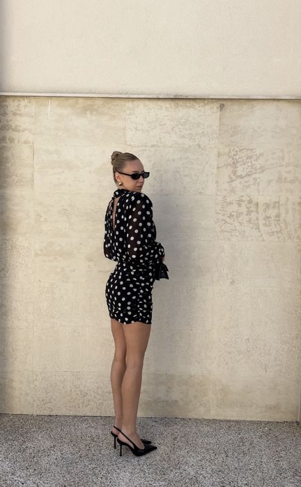 Нова мини рокля на точки, размер [S]