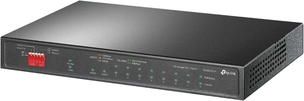 Switch POE+ 10 porturi gigabit / SFP 63W TP-Link TL-SG1210P
